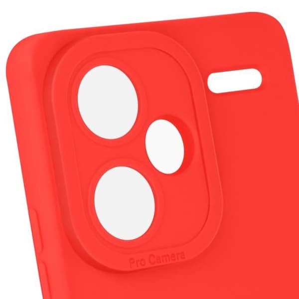 Coque - AVIZAR - Xiaomi Redmi Note 13 Pro Plus - Blødt silikone - Forstærket kamerabeskyttelse - Rød Röd