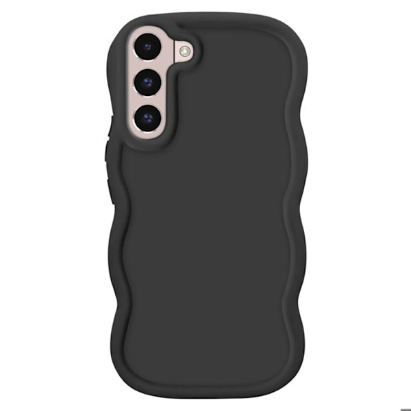 Coque til Samsung Galaxy S22 Silikone Stødabsorberende Candy Serie Sort Svart