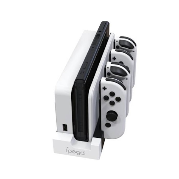 Laddstation - Ipega - 4-i-1 - Vit - USB - För Nintendo Switch Vit