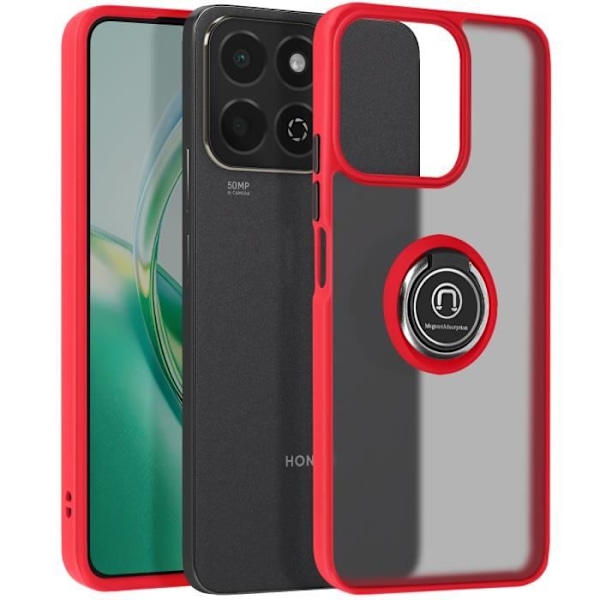 Coque til Honor 200 Smart Metal Ring Video Støtte Rød Röd