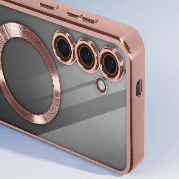 MagSafe kotelo Samsung S23 FE:lle - AVIZAR - Silikoni - Vaaleanpunainen - Puolijäykkä - Kiiltävä - Seka Rosa