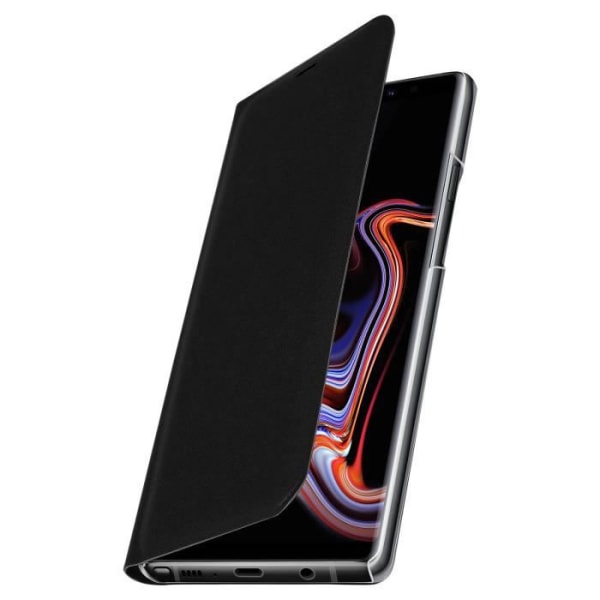 Smartphone taske - Samsung - Galaxy Note 9 - Øko-læder - Ultra-tynd - Fuld beskyttelse Svart