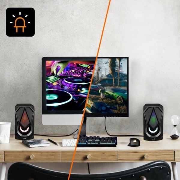 Trådlös Högtalare - LinQ - A4000 - 3W x 2 - USB - RGB LED