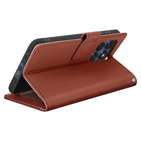 Fodral för Motorola Edge 60 Fusion Plånbok Med Magnetflik Brun kastanj