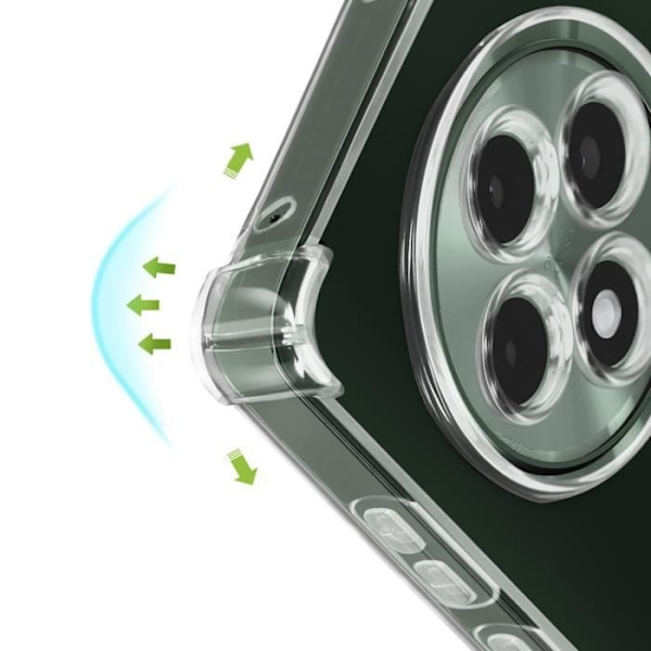 Oppo Reno 12F:n Antishock-vuoti, joustava, vahvistetut kulmat, läpinäkyvä Transparent