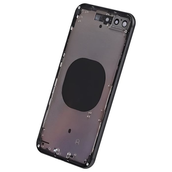 iPhone 8 Plus chassis med erstatningsglas bagpå Sort Svart