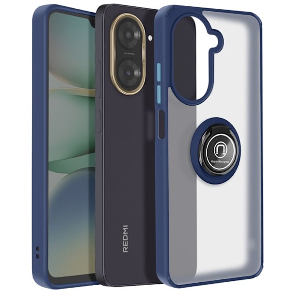 Xiaomi Redmi A5 Magneettisormus Läpinäkyvä Takakansi Sininen