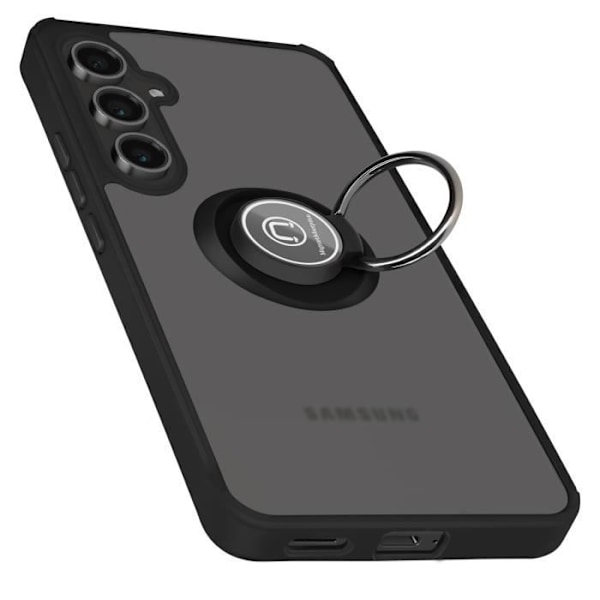 Coque för Samsung Galaxy S24 FE Metallring Videostöd Svart Svart