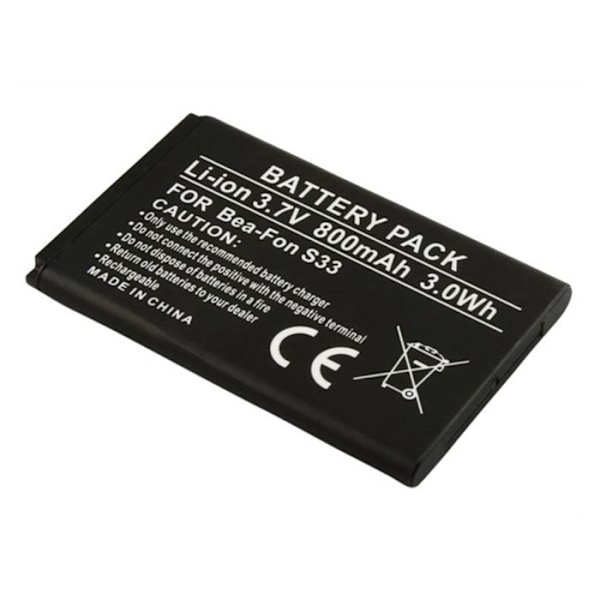 Akkupaketti Bea-Fon S33:lle Li-ion 3.7V 800mAh 3.0Wh
