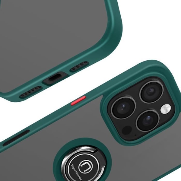 Coque för iPhone 16 Pro Max Metallring Video Stöd Grön Grön