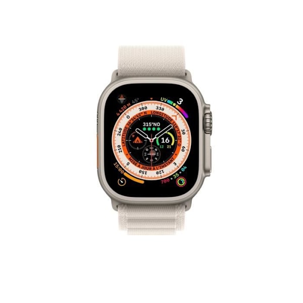 Rannekoru Apple Watch Ultralle 49mm, valkoinen Eko Textile - EKO - Kangas - Valkoinen - Sekalainen - Aikuinen Vit