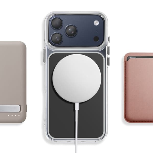 MagSafe-cover til iPhone 17 Pro Max Ultra Forstærket Bi-materiale Sort Svart
