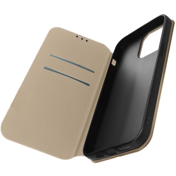 iPhone 14 Pro folio cover - AVIZAR - Kortholder klap - Video support funktion - Guld gyllene