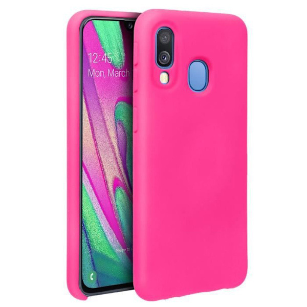 Skyddsskal - AVIZAR - Samsung Galaxy A40 - Halvstyvt silikon - Rosa - Soft Touch Rosa