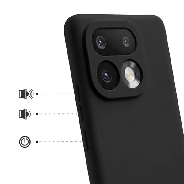 Silicone Soft-Touch Cover til Realme 16 Pro Fast Cover Serie Sort Svart