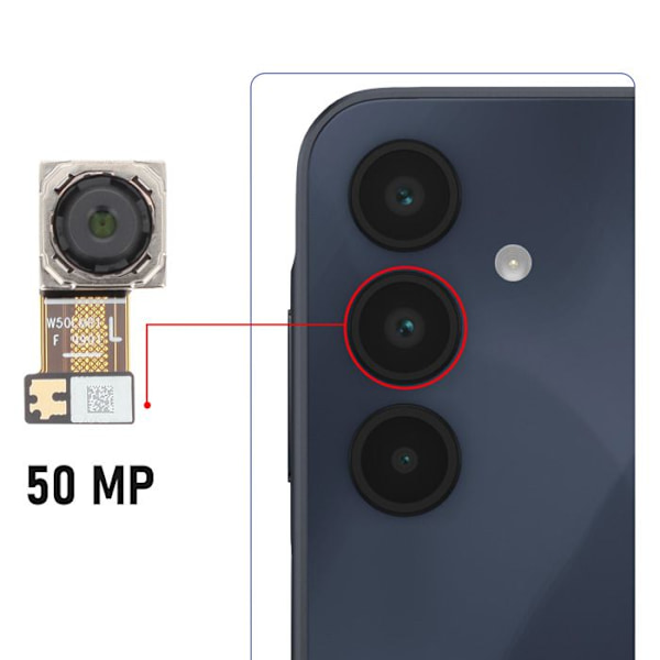 Pääkamera Samsung Galaxy A16 50MP Samsung Musta Svart