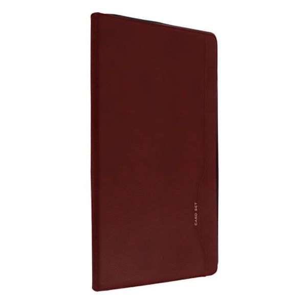 Taske til Samsung Tab S7 FE - AVIZAR - Opbevaringsdokumenter Kortholder Video Support - Burgundy Bordeaux
