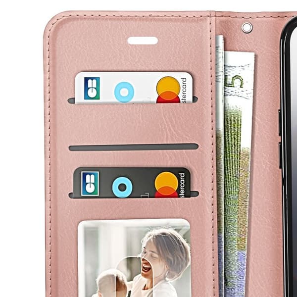 Pungetui til iPhone 16 med håndledsrem og videostøtte Mayaxess Rosaguld Roséguld