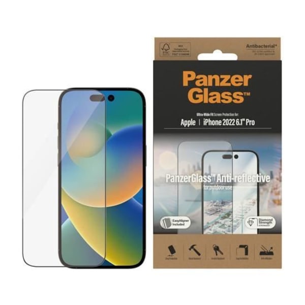 PanzerGlass Anti-glare beskyttelsesglas til iPhone 14 Pro