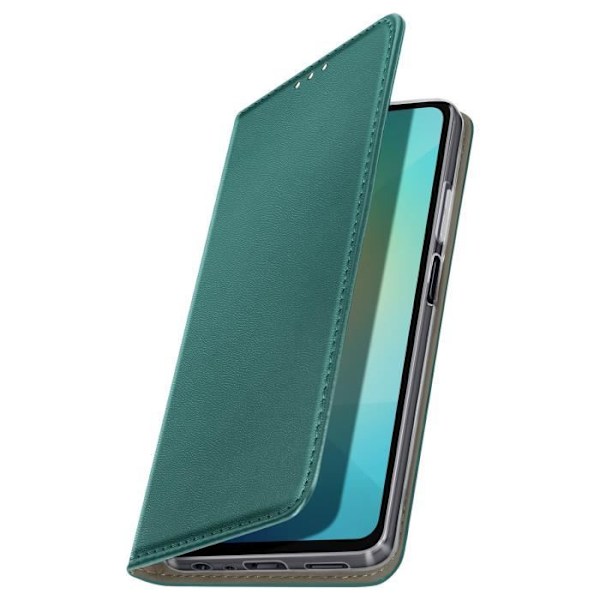 Magnettiläppäkotelo Samsung Galaxy A06, korttipaikka, tummanvihreä Grön