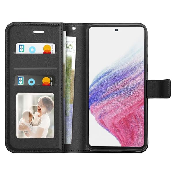 Etui til Galaxy A53 5G med håndledsrem og videostøtte Mayaxess Sort Svart