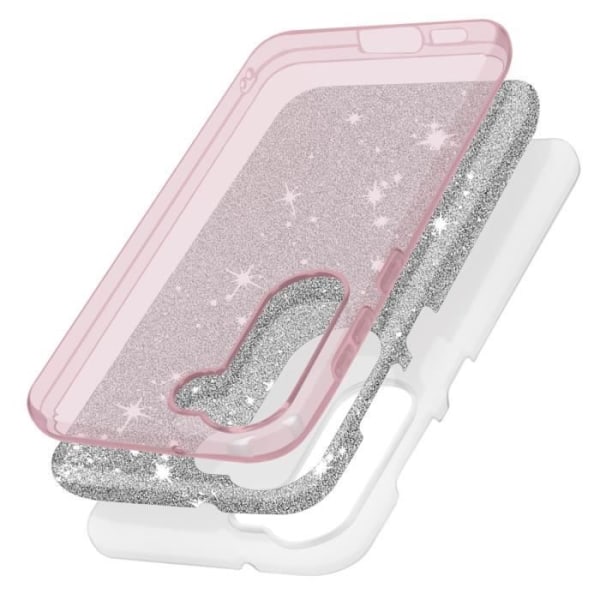 Glitter Case -puhelimelle Samsung Galaxy S23 Hybrid Semi-riid Spark Case pinkki