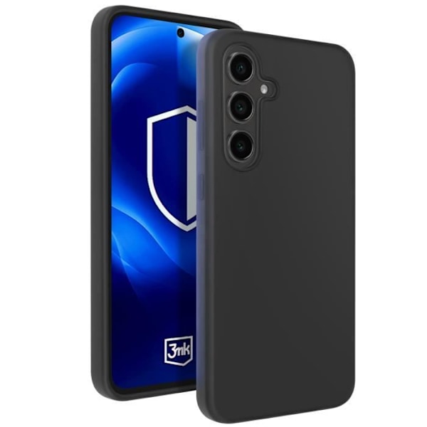 Coque i silikone til Samsung S24 FE stødabsorberende med indvendig mikrofiber 3mk sort Svart