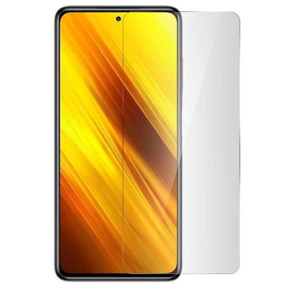Skærmbeskyttelsesfilm AVIZAR til Xiaomi Poco X3 - 9H hærdet glas, stød- og fingeraftryksresistent - Hvid Vit