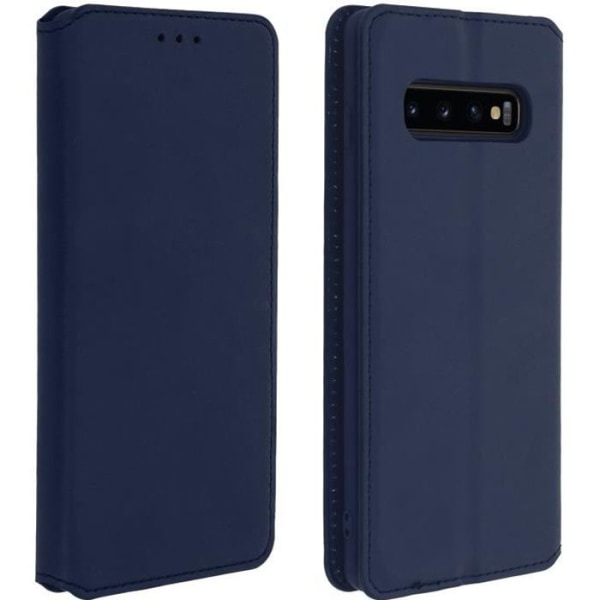 Skal till Samsung Galaxy S10 Folio plånboksställ Funktion - midnattsblå - AVIZAR - Läder - Unisex Midnattsblå