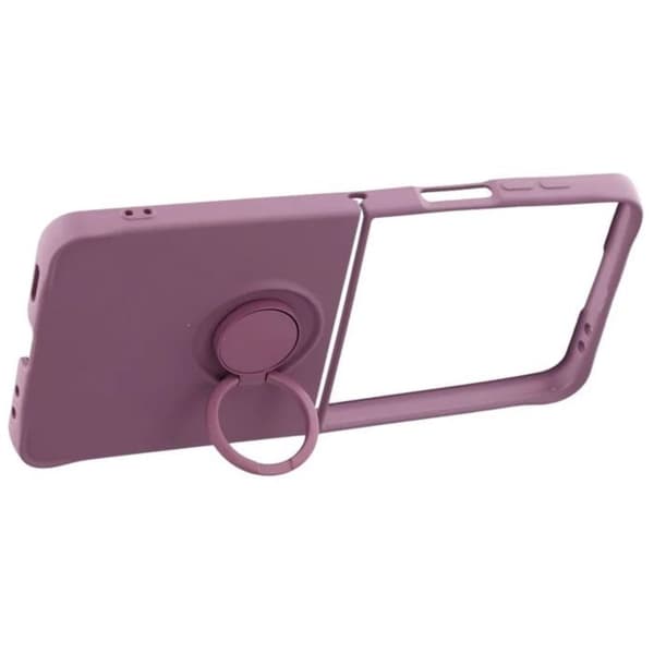 Skyddsfodral för Galaxy Z Flip8 Soft-Touch med Stödring och Rem Lila Violett
