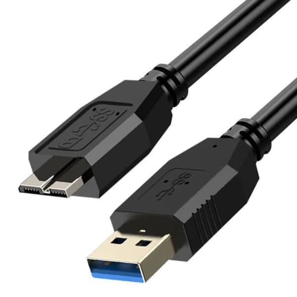USB 3.0 Micro B -kaapeli Samsung Galaxy S5 Note 3 Note Pro 12.2 musta 1,8m
