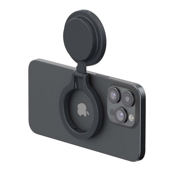 Magnetisk Støtte til Smartphone med Indbygget Spejl og LED-belysning ShiftCam Sort Midnat