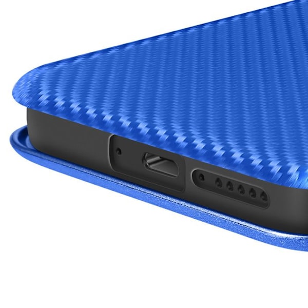Kolfiberetui för Xiaomi Poco X7 Pro Kortplats Videostöd Blå Blå