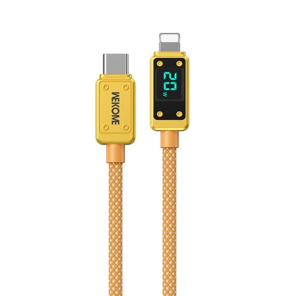 Opladnings- og data kabel - WEKOME - WDC-08 - USB-C til Lightning - 20W - 1 m (Guld) Guld