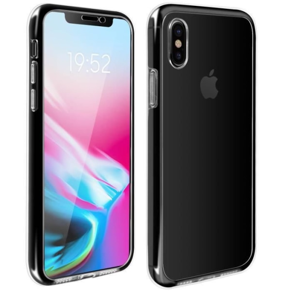 Coque iPhone X / XS - Heltäckande skydd - Ultra-transparent - Silikon gel - Hård crystal Transparent