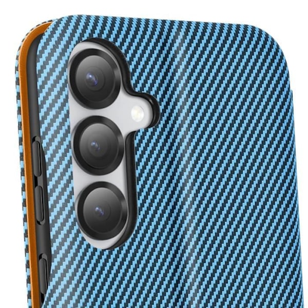 Samsung S25 Plus Hiilikuitukotelo Video Supportti ja Anti-RFID Sininen Sininen