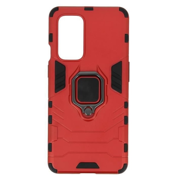 Coque - AVIZAR - OnePlus 9 - Stöttålig - Metallring - Röd Röd