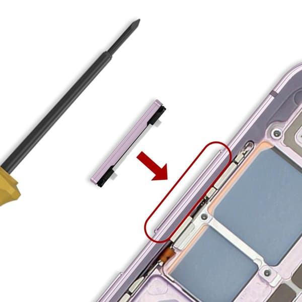 Original Volymknapp för Galaxy S23 / S23 Plus Service Pack Samsung Lavande Lila