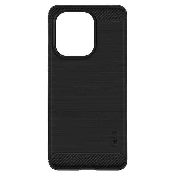 Silikonetui til Xiaomi Redmi Note 13 4G kulstofbørstet metaleffekt MOFI Sort Svart