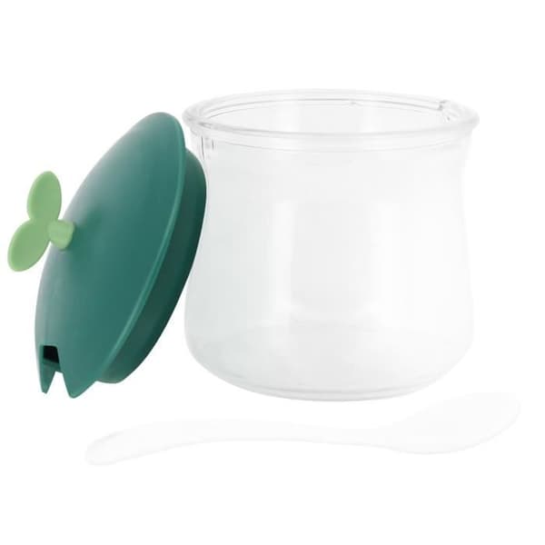 Set med 3 plastkryddburkar med hållare Cheffinger - Grön