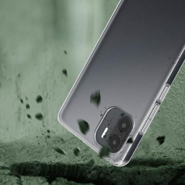 Fodral för Redmi A1 Soft Transparent Tempered Glass 9H Black Bigben