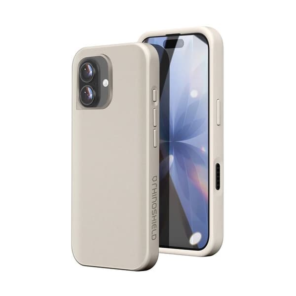 "Cover til iPhone 17 Model SolidX Stødabsorberende 3.5 m certificeret MIL-STD 810G Rhinoshield Beige" beige