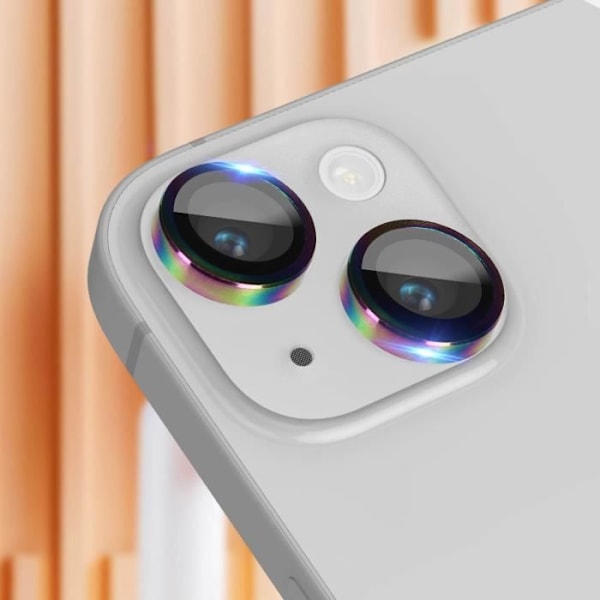 Suojakalvo - AVIZAR - iPhone 14/14 Plus - 9H karkaistu lasi - Erittäin ohut 0,4 mm - Monivärinen ääriviiva Flerfärgad