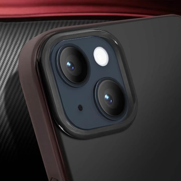 Kotelo iPhone 14:lle Bi-materiaalista, joka on yhteensopiva Qi Charge Ferrari Blackin kanssa