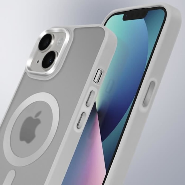 MagSafe-skal för iPhone 13 Matt Frostad Baksida Grå Kontur Grå
