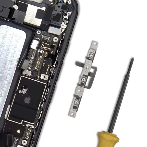 Erstatningsvolume knap flexkabel kompatibel med iPhone 16 grå Grå