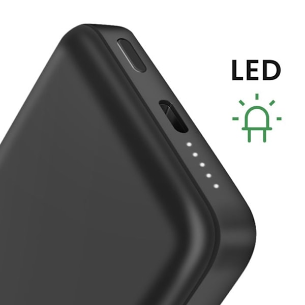 MagSafe 15W 10000mAh ulkoinen akku USB C 20W lähtö Akashi Musta Svart