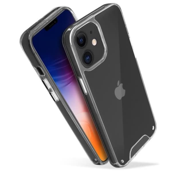 Coque - AVIZAR - iPhone 12 - Antichock - Transparent - Samling Kristall Transparent, vit