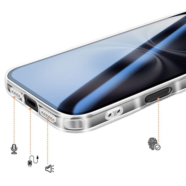 MagSafe Blød Cover til Apple iPhone 16 Plus Forstærkede Kanter Bi-Materiale Hvid Vit