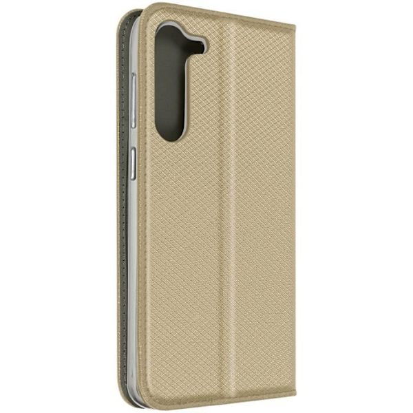 Folioskal kompatibelt med Samsung S23 Plus Gold Flip-fodral